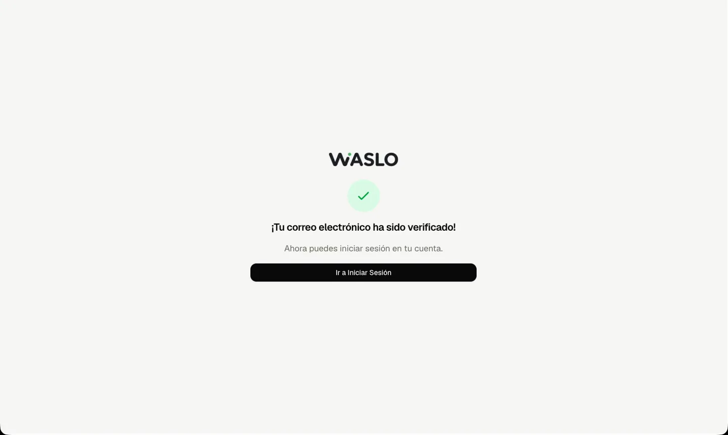 La confirmación de correo verificado