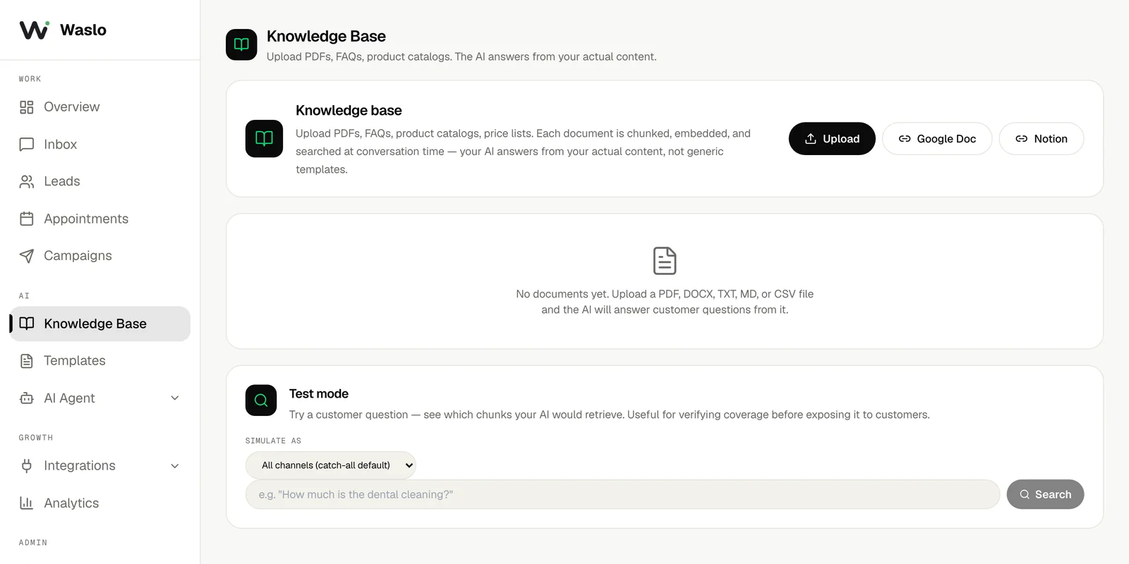 Step 3 — Build the Knowledge Base